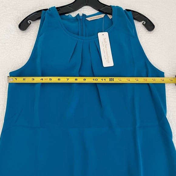NWT Soft Surroundings bright blue sleeveless top - Picture 6 of 6